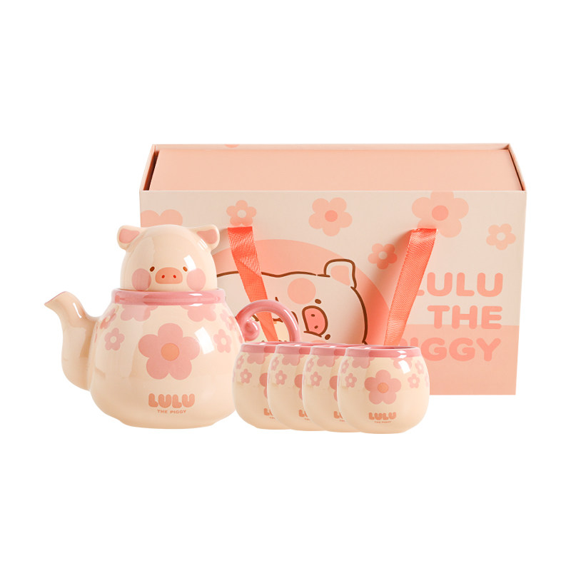 川岛屋&lulu猪茶壶生日礼物女