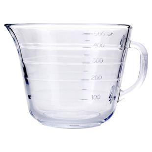 韩国进口Glasslock玻璃牛奶杯 耐热加厚玻璃量杯 刻度水杯子500ml