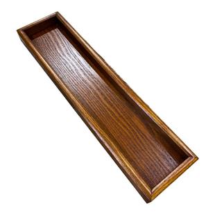 日式长方形托盘长条木盘茶盘杯托茶托木制零食盘试饮酒托寿司盘木