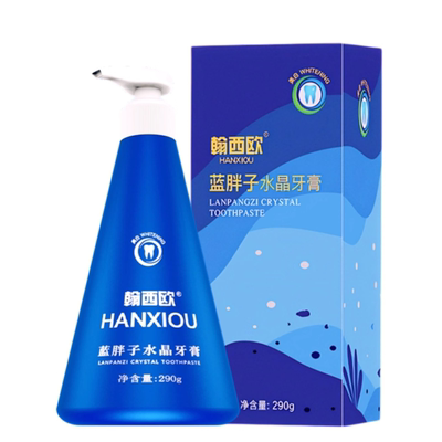蓝胖子牙膏超大瓶去渍清新防蛀牙