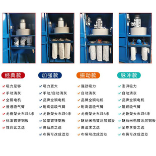 工业集尘器砂轮机打磨集尘机 磨床吸尘器一拖二抛光粉尘除尘器柜式