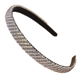 时尚发饰水钻满钻水晶发箍有齿带齿压发细边发卡带钻头箍女士卡子