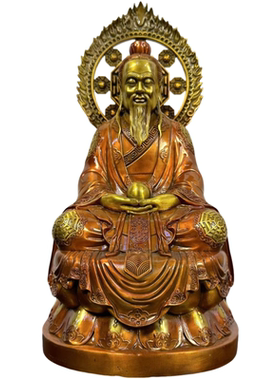 元始天尊黄铜摆件三清神像