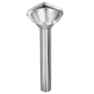 达点304不锈钢洗手盆卫生间落地式三角洗脸面盆小户型夹角立柱盆