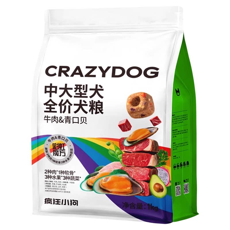 疯狂小狗冻干狗粮中大型成犬10kg