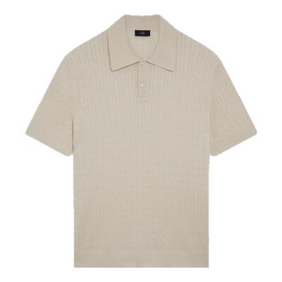 登喜路男士棉质真丝短袖Polo衫