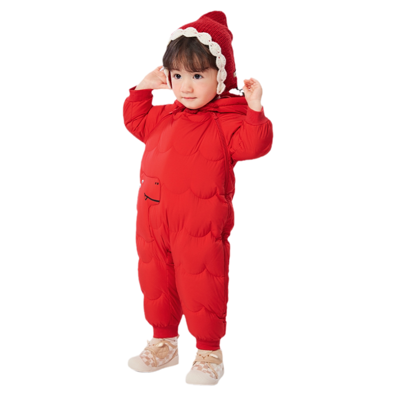 巴拉巴拉婴儿羽绒服连体衣女童
