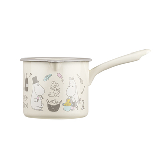 muurla姆明搪瓷奶锅moomin好胃口系列珐琅单柄奶锅燃气灶适用汤锅