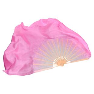 雀跃云游舞蹈扇子丝巾胶州秧歌双面真丝渐变加长演出跳舞专用道具