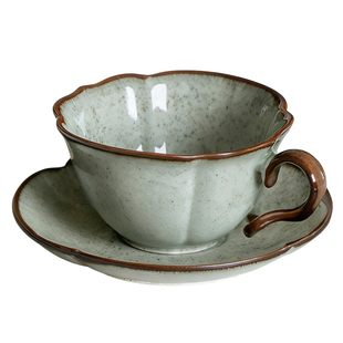 造月复古咖啡杯陶瓷拿铁杯特别好看的咖啡杯子高档精致杯碟套装