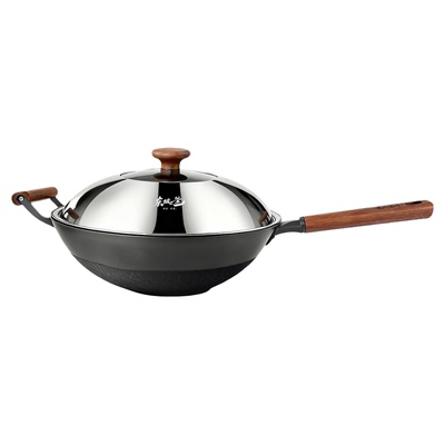 东坡釜明月·鳞波纹炒锅铸铁锅