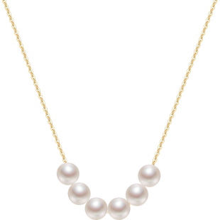 【新年礼物】京润 莹颜淡水珍珠18K金项链4-5mm圆形小米珠锁骨链A