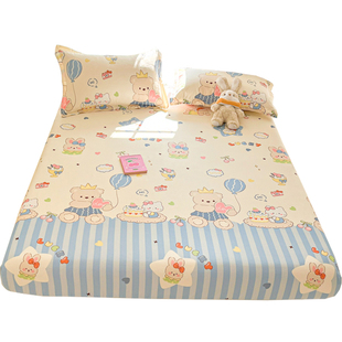 床笠单件全棉床罩儿童纯棉床单席梦思床垫保护罩全包床套罩防滑套