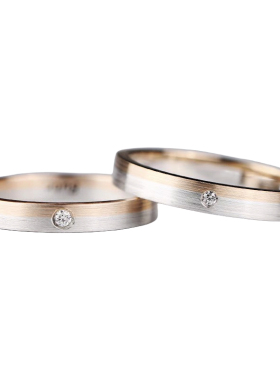 原创情侣轻奢手工定制闭口戒指
