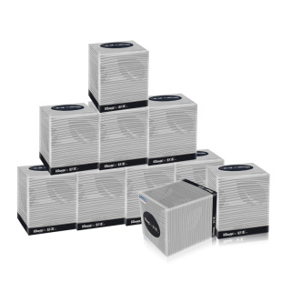 舒洁抽纸巾家用婴儿柔软80抽0238硬盒面巾纸立方盒抽抽纸8盒价格