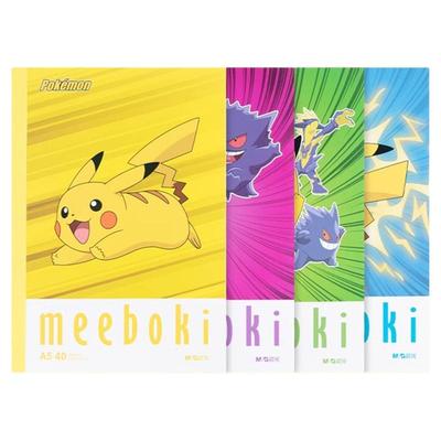晨光meeboki宝可梦无线装订本速滑纸横线内页B5笔记本A5本子作业本学生办公会议专用创意软面抄无线胶装本