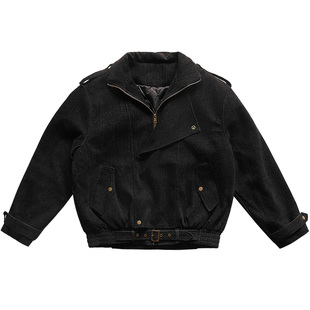 日系复古夹棉加厚外套男冬季西装领休闲棉衣男士宽松痞帅棉服夹克