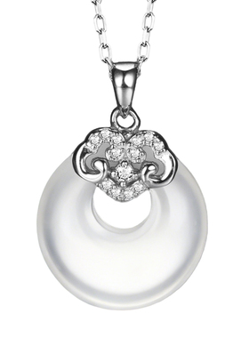 吴越老银铺足银999云瑞项链女款