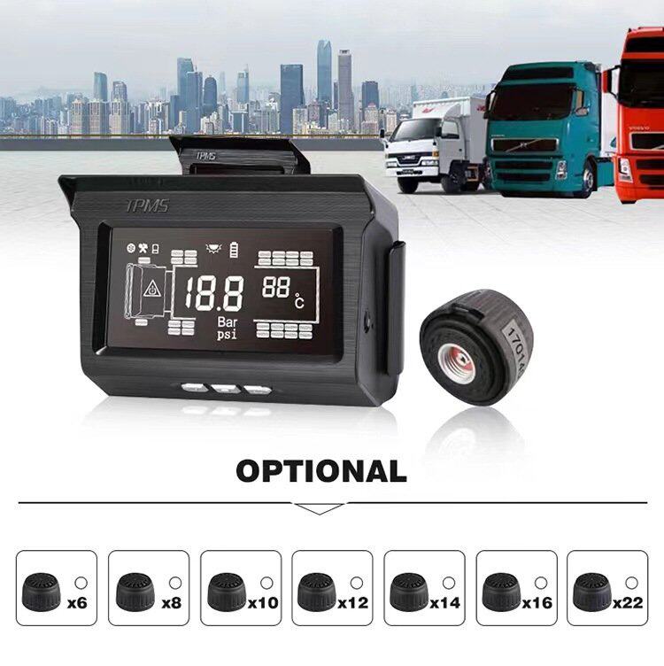 TPMS卡车胎压传感器监测器8轮12轮14轮26轮大客车大巴太阳能外置