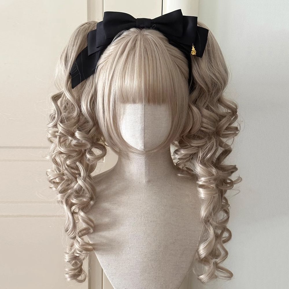 thumbnail for Special offer lolita wig double ponytail full head cover ancient early Ji system Lolita whole top imitation hair cos universal hair