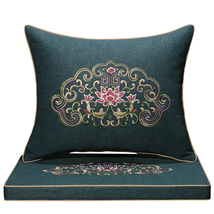 中式红木椅子坐垫实木家具太师圈椅官帽茶座椅垫乳胶海绵沙发垫子