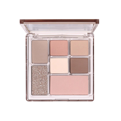 juduo橘朵眼影盘七巧盘玩趣大地色多功能盘哑光修容粉色生椰拿铁