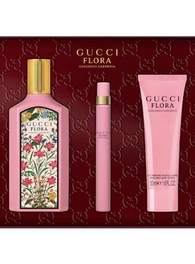 香港直邮Gucci古驰绮梦栀子三件套(香水EDP100ml+10ml+身体正品