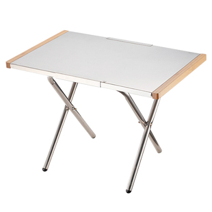 CAMPINGMOON便携小钢桌户外野餐烧烤桌露营料理桌折叠桌休闲桌子