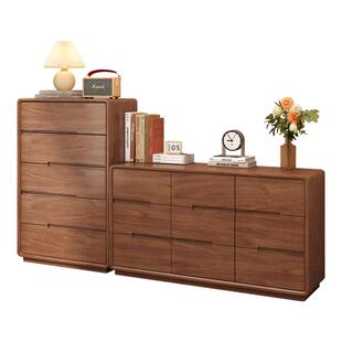 胡桃木卧室斗柜收纳柜主卧床尾九斗柜客厅储物柜实木大容量五斗橱