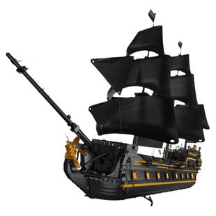 中国积木黑珍珠号加勒比海盗船超长一米二巨型帆船拼装玩具13186