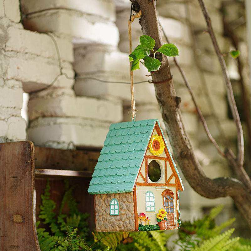 户外庭院小房子鸟窝繁殖挂件花园民宿阳台布置造景室内吊饰摆件