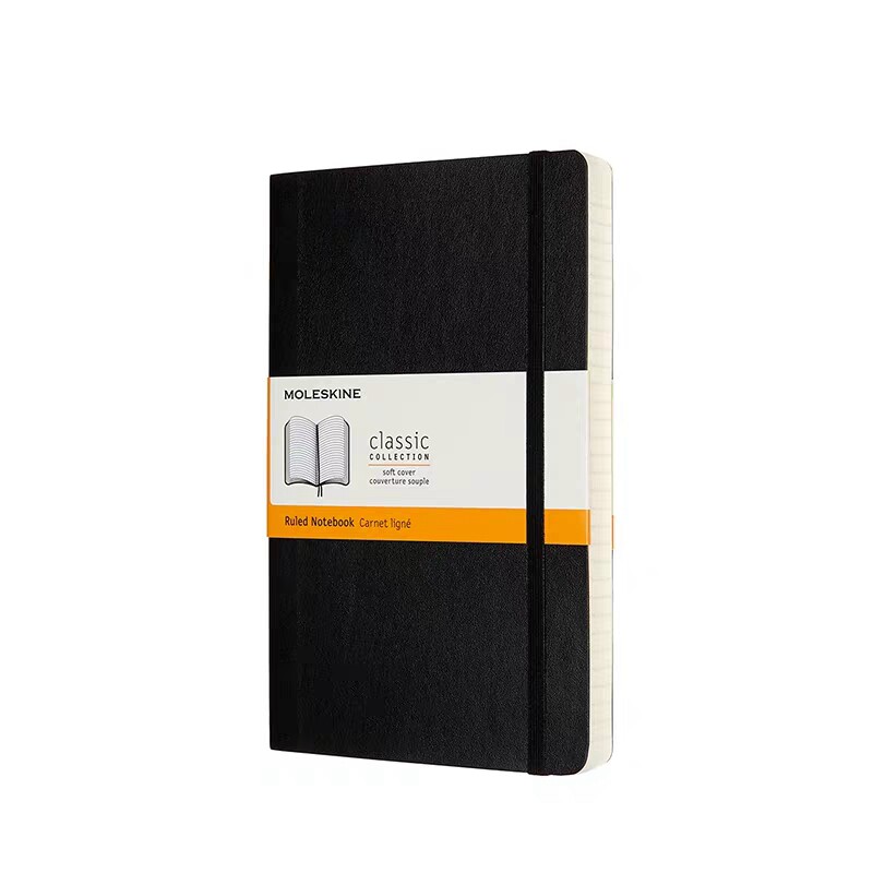 Moleskine经典款大型笔记本400页加厚商务办公记事本子无酸纸英语