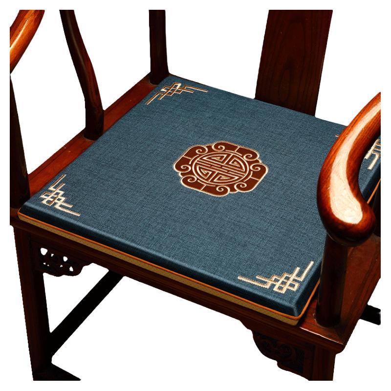 中式红木椅子垫天然乳胶圈椅太师椅茶椅垫实木家具沙发垫座垫定制