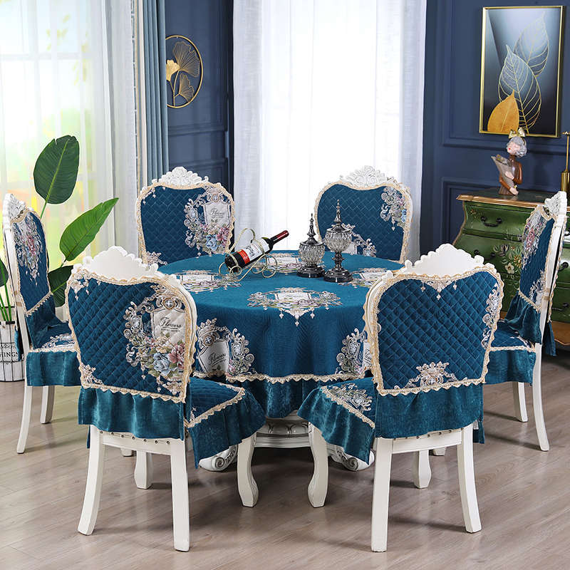 餐桌凳子套罩2025新款欧式椅子椅套长方形餐桌布餐椅椅垫套装家用