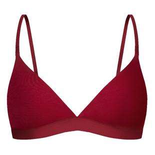 法式三角杯红色本命年无钢圈性感文胸小胸聚拢新年薄款平胸内衣女