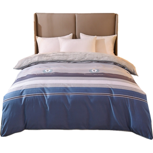 ab面纯棉加绒被套单件法兰绒冬天加厚单面绒珊瑚绒全棉被罩