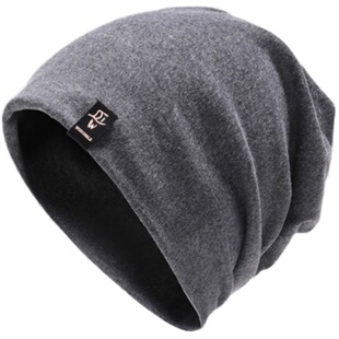 帽子男士秋季保暖薄款套头健身冷帽头巾棉睡帽大头围包头堆堆帽女