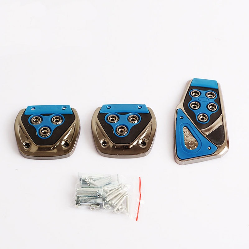 跨境汽车改装手动挡刹车制动套装3防滑板脚踏板塑料离合器铝合金