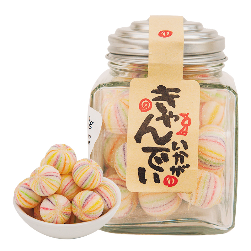 日本進口糖果今西制果 彩虹球糖120g 手工糖果許愿瓶裝情人節(jié)禮物