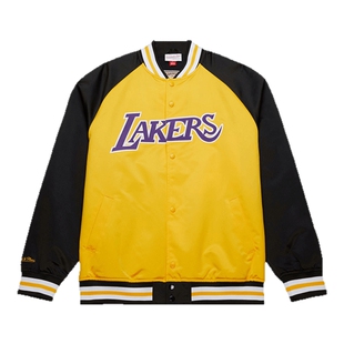 NBA官方MITCHELL&NESS公牛/湖人春季男子潮流棒球夹克保暖短外套