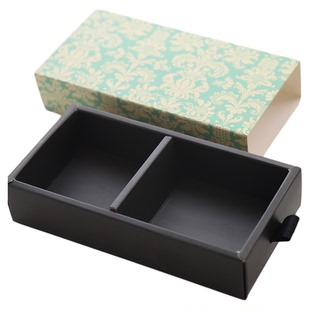 精美花纹抽屉包装礼品盒牛皮纸盒节日送人DIY香薰蜡烛蜡牌月饼盒