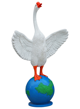 户外仿真大白鹅鸭子雕塑装饰摆件