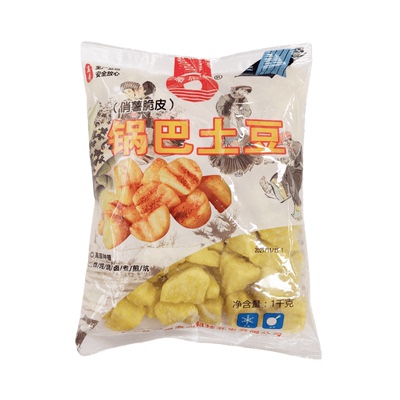 梦思源锅巴土豆1kg*10包整箱裹粉马铃薯块半成品脆皮油炸商用食材