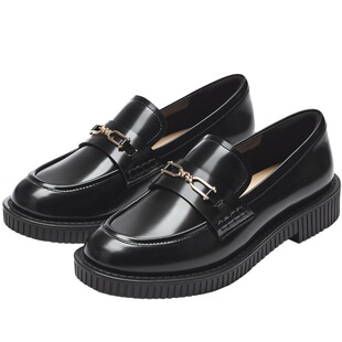 73hours女鞋散步地图2026春季新款擦色乐福鞋女不累脚软底小皮鞋