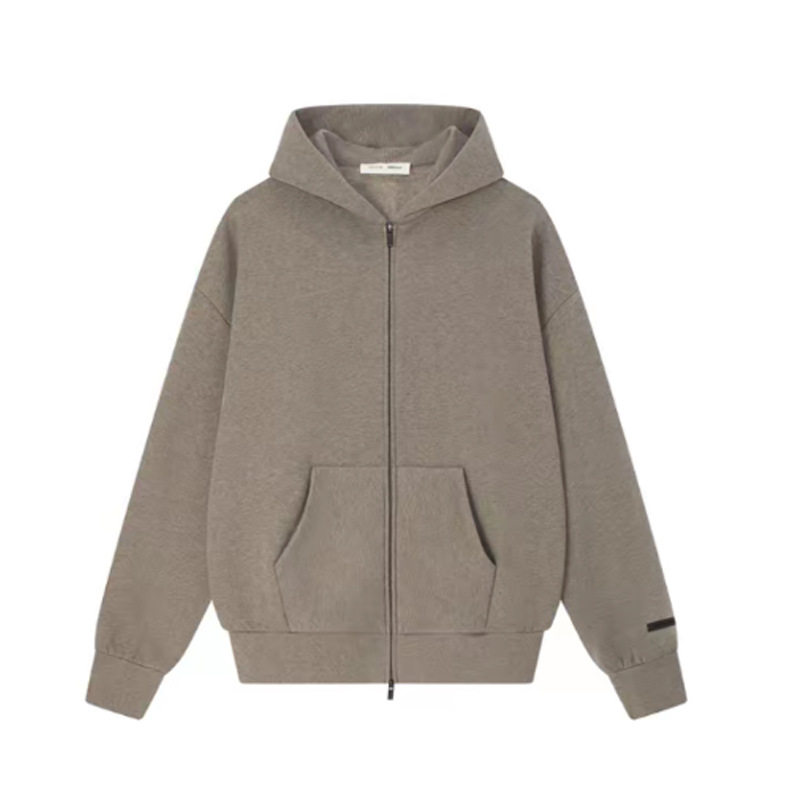 Essentials ALWAYS ON系列 SS25经典全拉链连帽卫衣男女秋冬外套