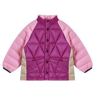 允儿妈女童杜邦三防90白鸭绒拼接轻薄羽绒服宝宝羽绒内胆儿童上衣