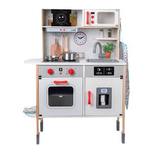 木质仿真声光电子儿童厨房情景玩具过家家套装幼儿园早教3岁6礼物