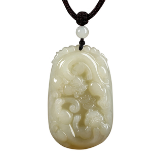 保真正品和田玉貔貅吊坠玉佩男玉石玉坠情侣马年本命年挂件项链女