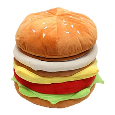 汉堡收纳筐可爱毛绒零食桶收纳凳