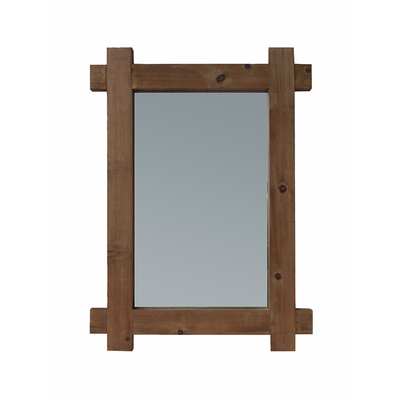 乡村怀旧长方实木化妆挂镜